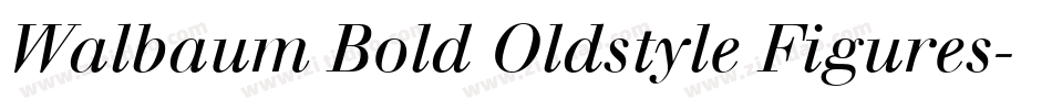 Walbaum Bold Oldstyle Figures字体转换